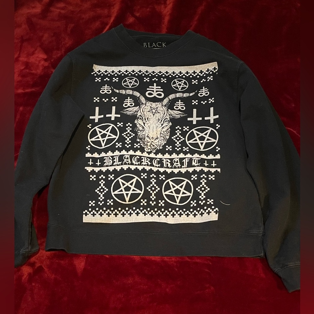 Black craft cult satanic Christmas sweater